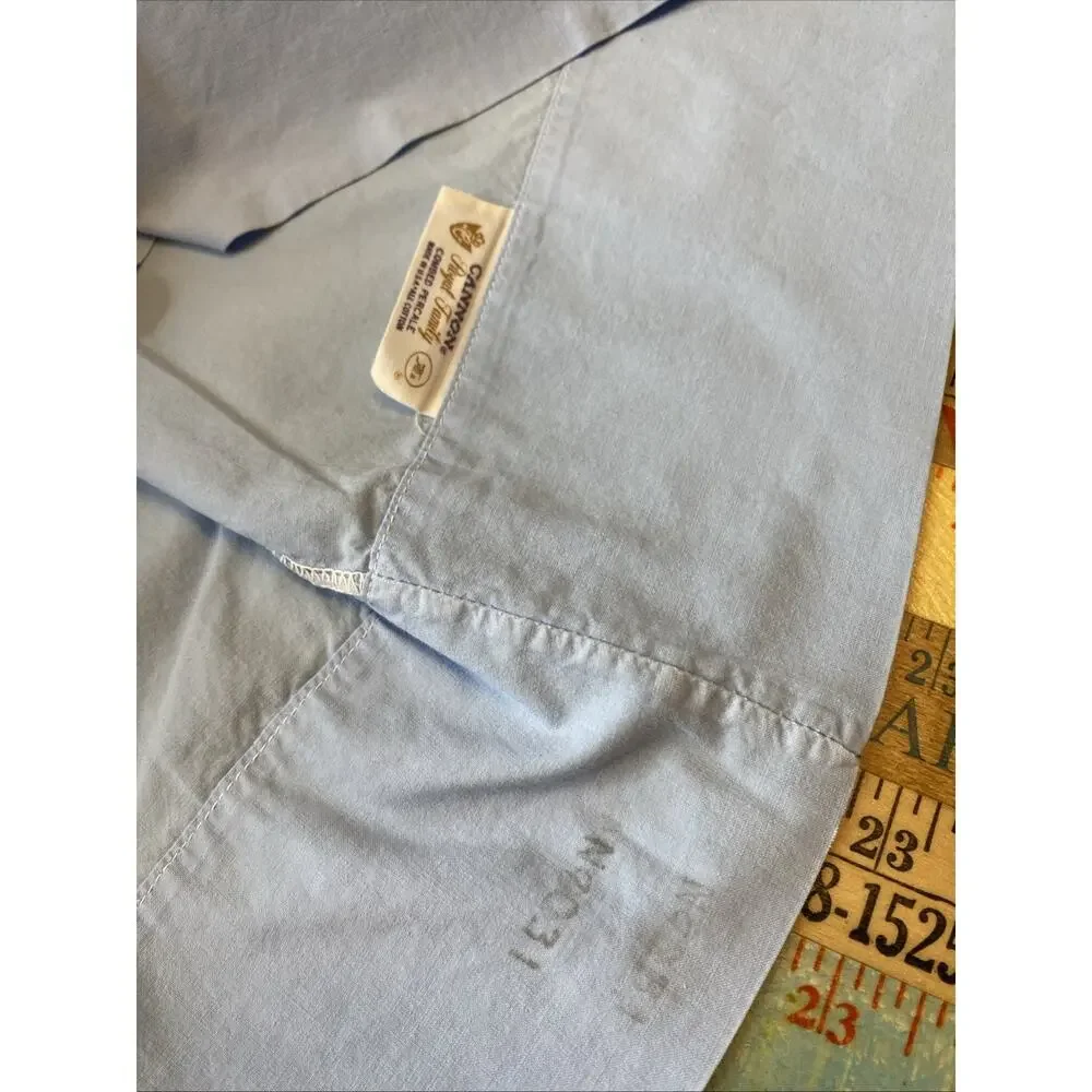 Cannon Royal Family Standard Pillowcase Blue Retro Ultra Percale Pair